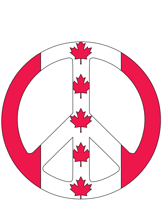 Flag Art Canada Flag Peace Symbol ...
