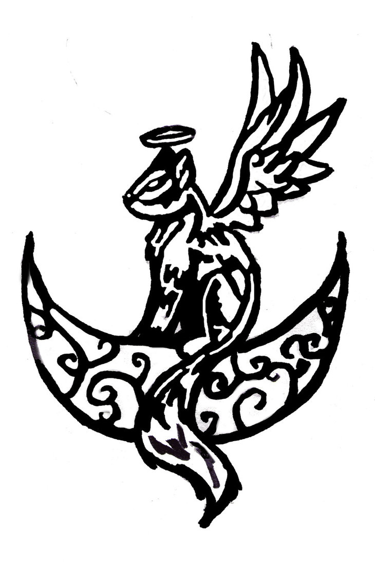 Luna tribal tattoo
