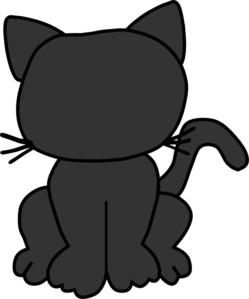 Black Cat Outline Clip Art - vector clip art online ...