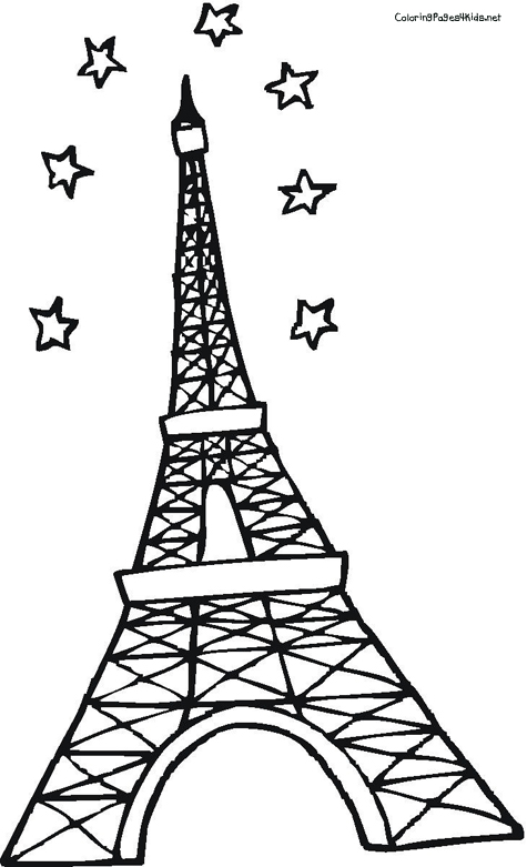 eiffel tower coloring pages kids - photo #16
