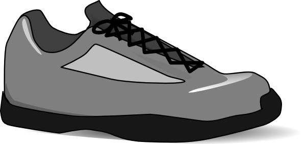 Black And White Shoes Tennis Clip Art Vector Online - Quoteko.