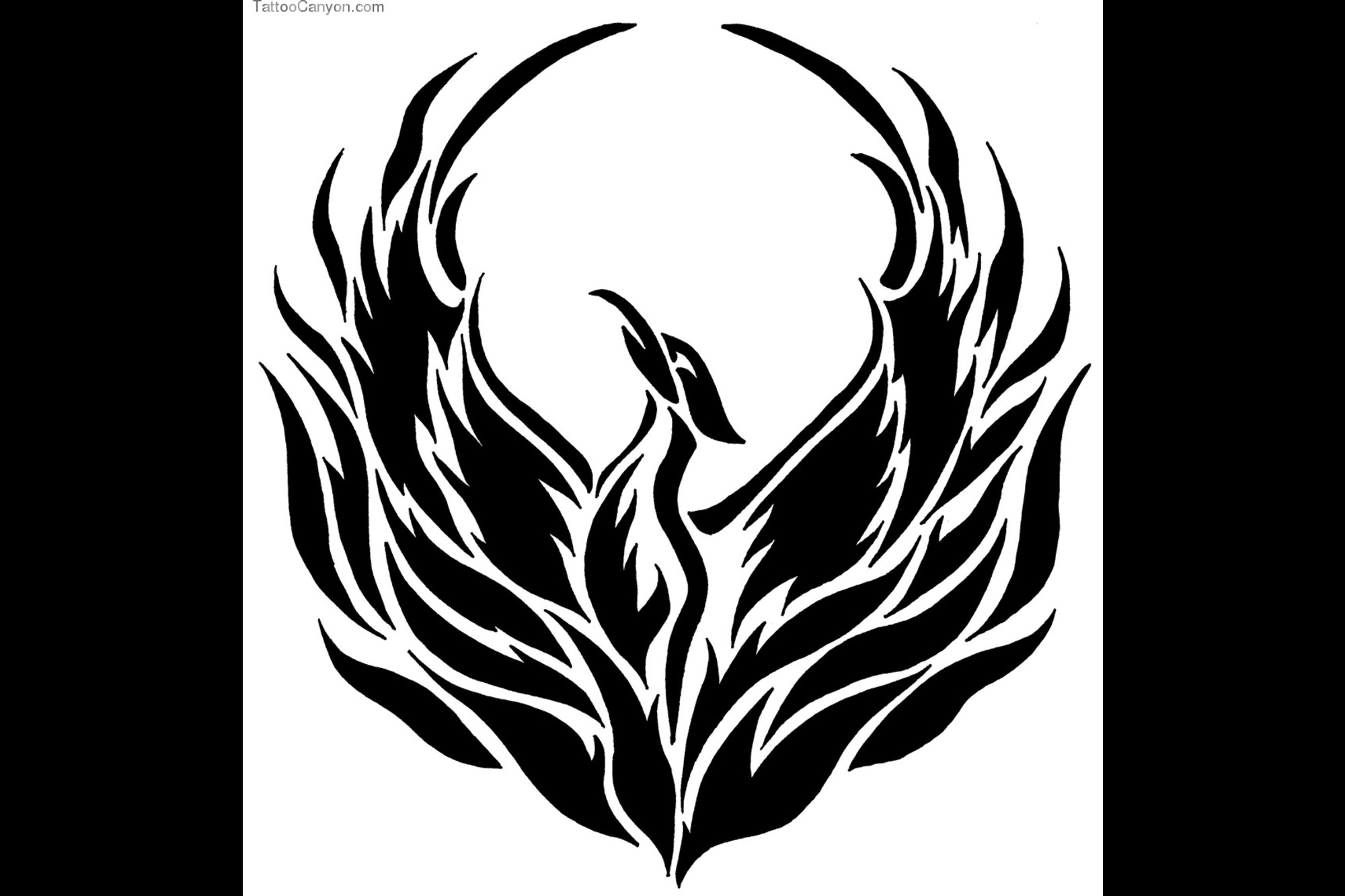 Phoenix Bird Tattoo Style Stencil Outline Version Picture ClipArt phoenix-bird-tattoo-style-stencil-outline-version-picture-clipart