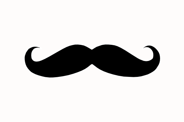 Black Mustache Clip Art - vector clip art online ...