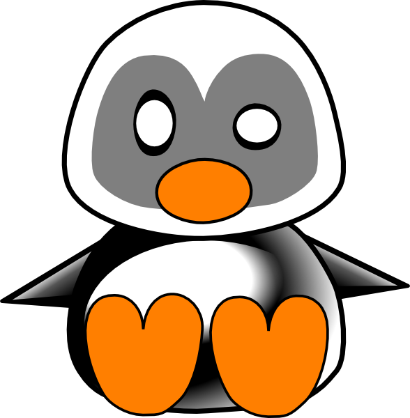 Baby Penguin clip art - vector clip art online, royalty free ...