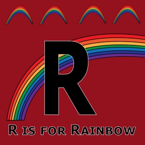 Alphabet Clipart Image - The Letter R With A Rainbow On It
