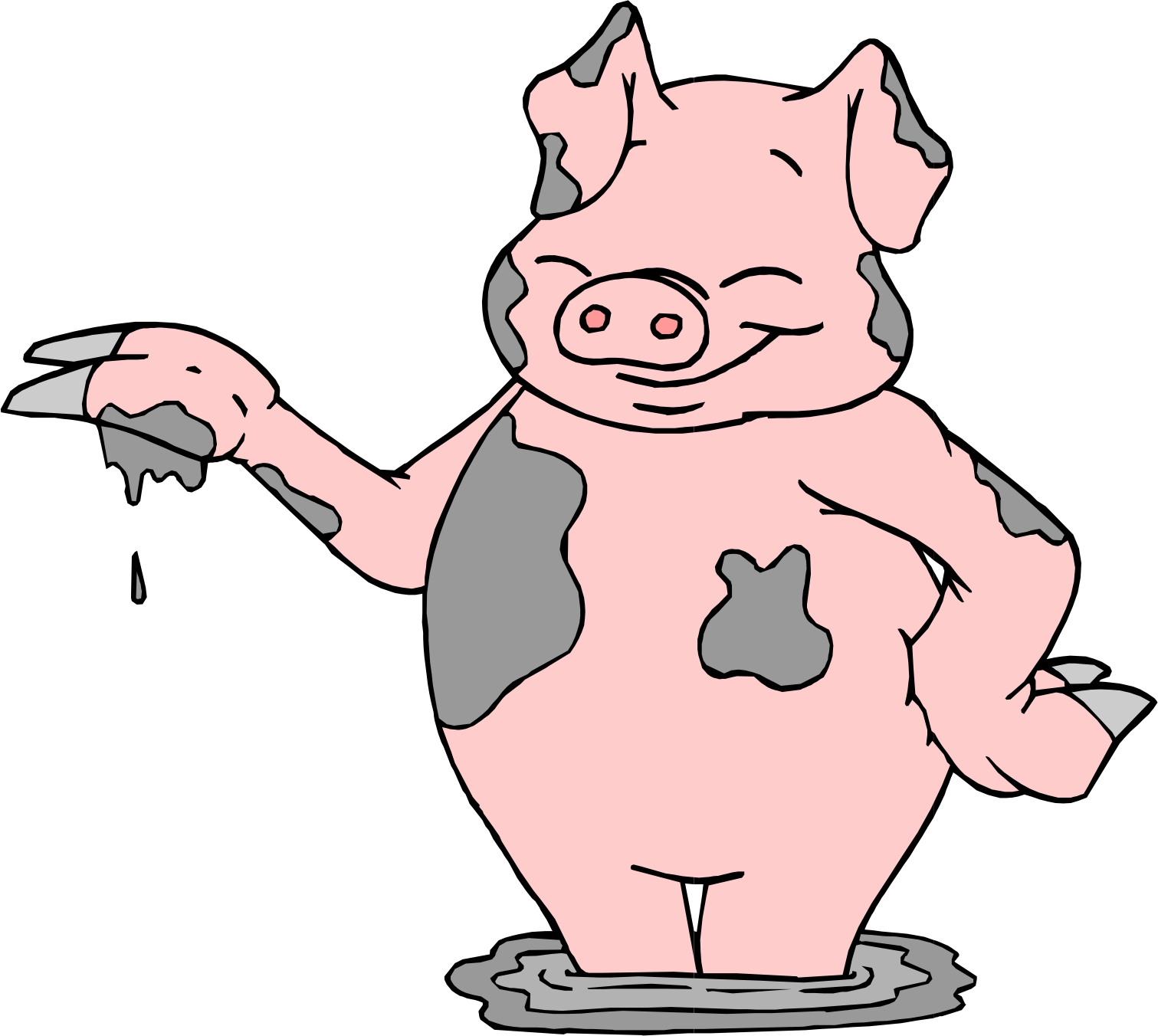 Pigs In Mud Clipart.