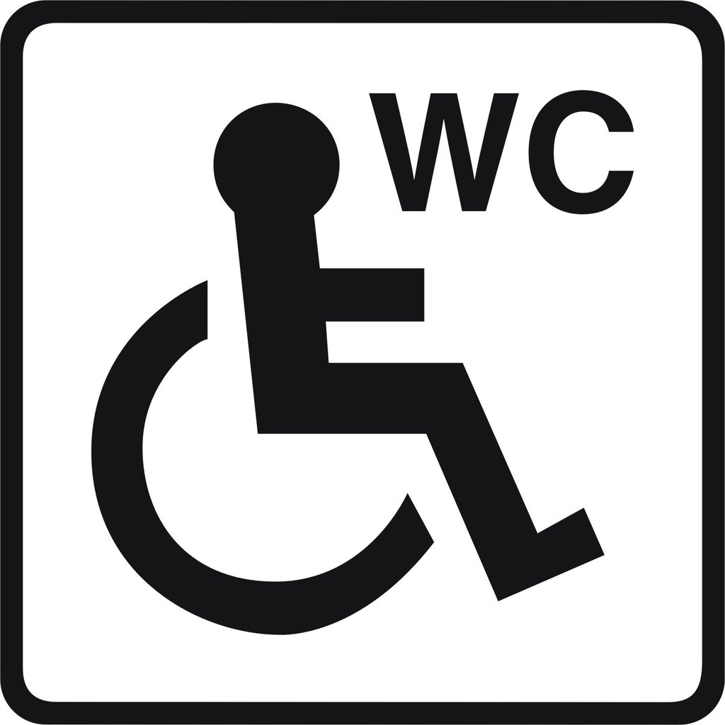 Toilet signs #5 - vinyl disabled wheelchair unisex ladies or gents ...