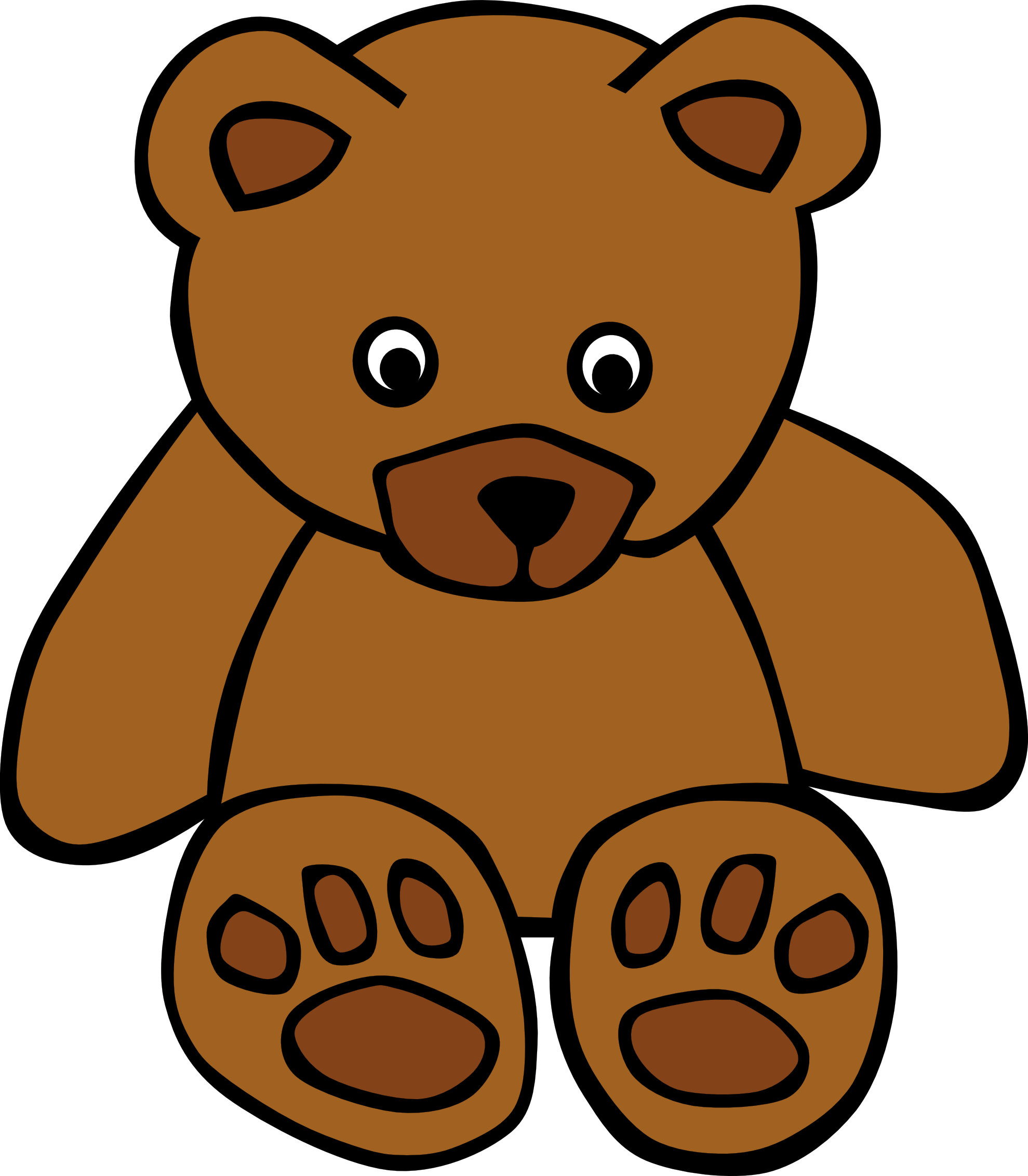 Stuffed animal on bed clipart