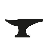 The anvil icon. Smith and forge, blacksmith symbol. Flat" Stock ...