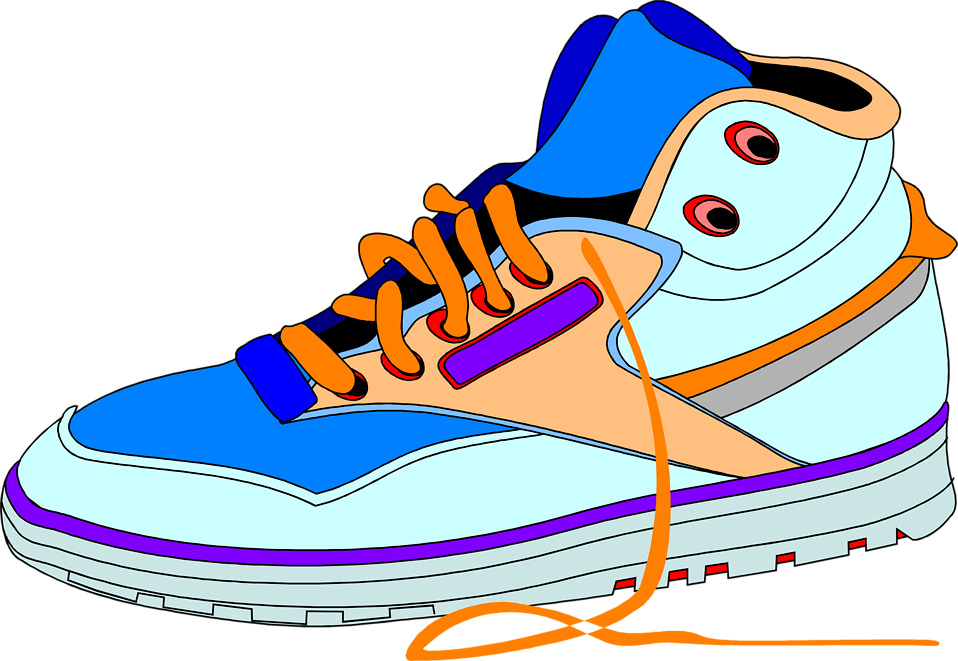 Gym shoes clipart