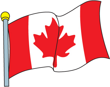 Clipart canadian flag waving