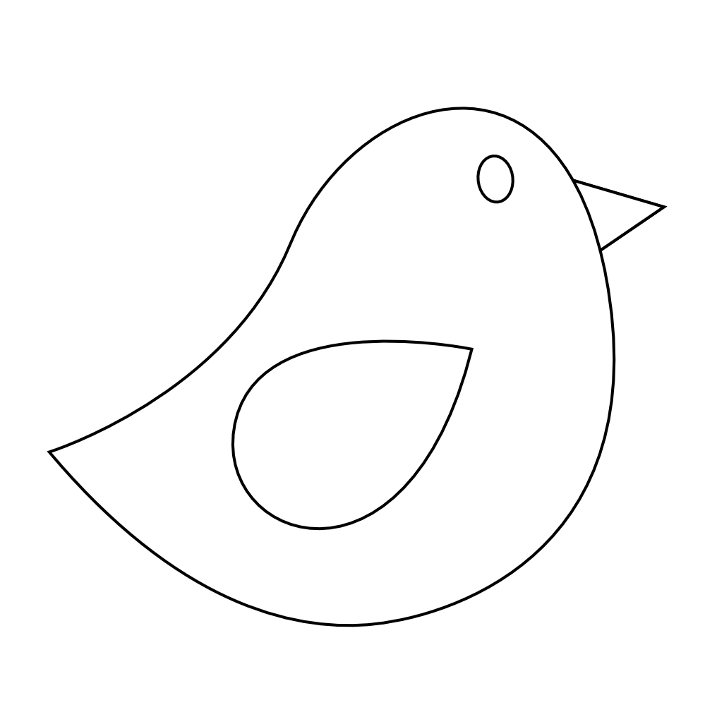 Bird outline clip art