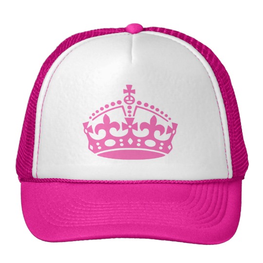 Pink keep calm hat with crown logo. | Zazzle