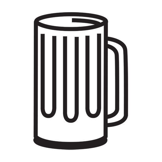 Beer mugs clipart black and white