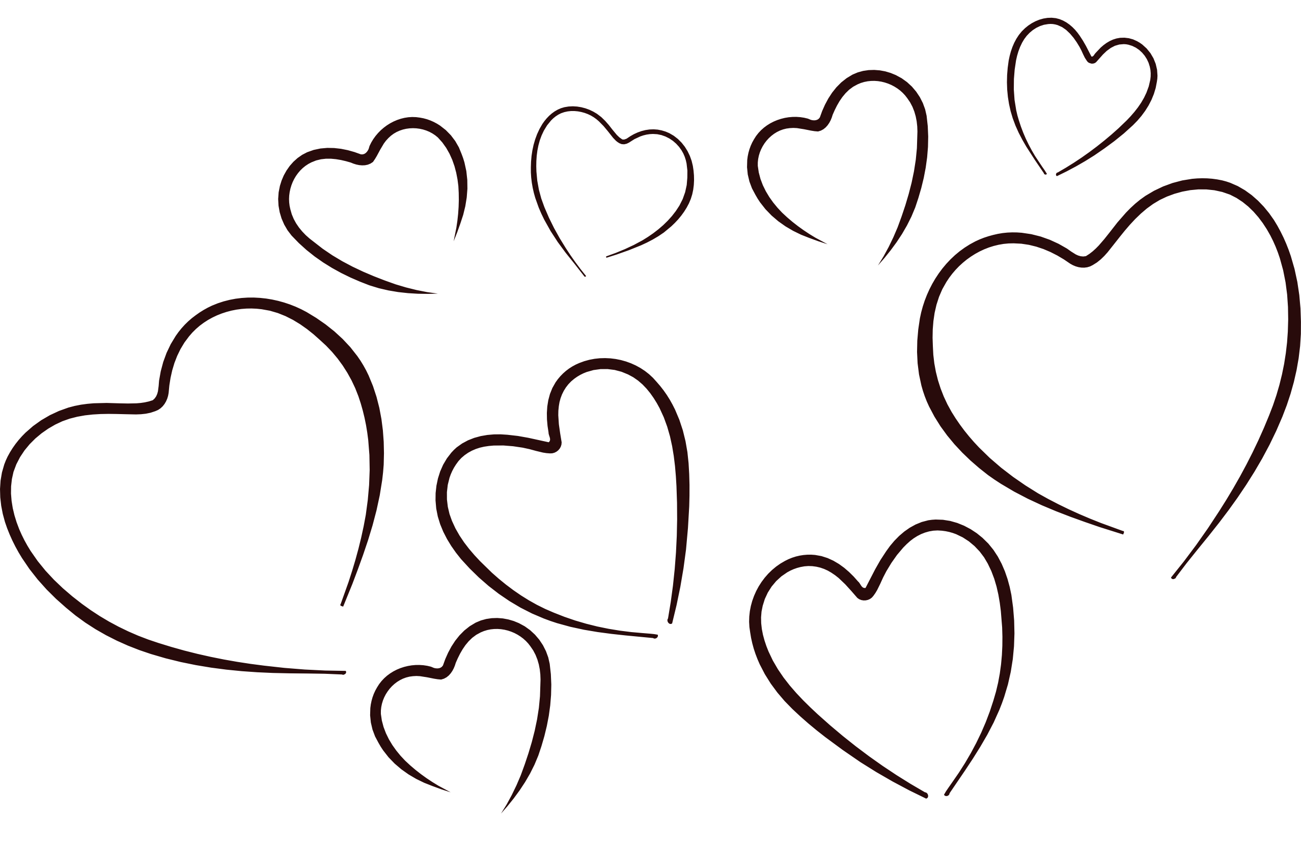 Free clipart silhouette hearts