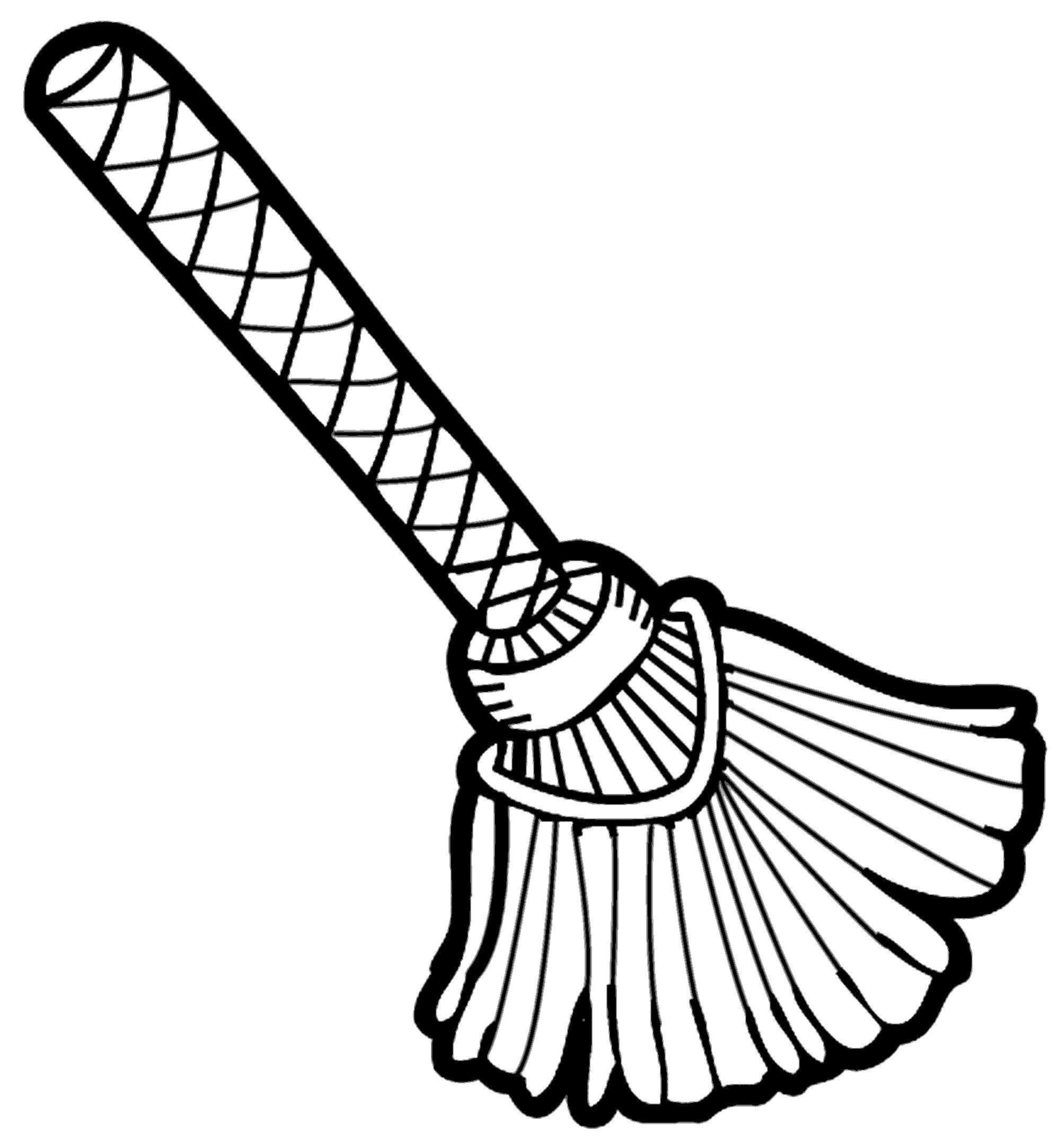 Sweeping broom crossed clipart black