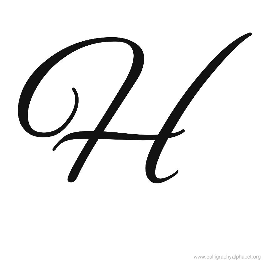 Calligraphy Alphabet H | Alphabet H Calligraphy Sample Styles ...