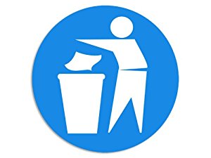 Amazon.com: Round Throw Trash Away (no littering, do not litter ...