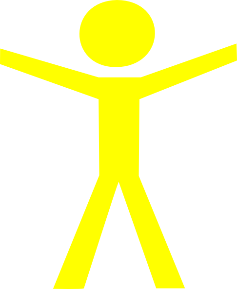 Human Figure Hands Open Yellow Clip Art - vector clip ...