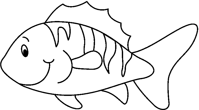 Image of Fish Clipart Black and White #9862, Clip Art Fish Black ...
