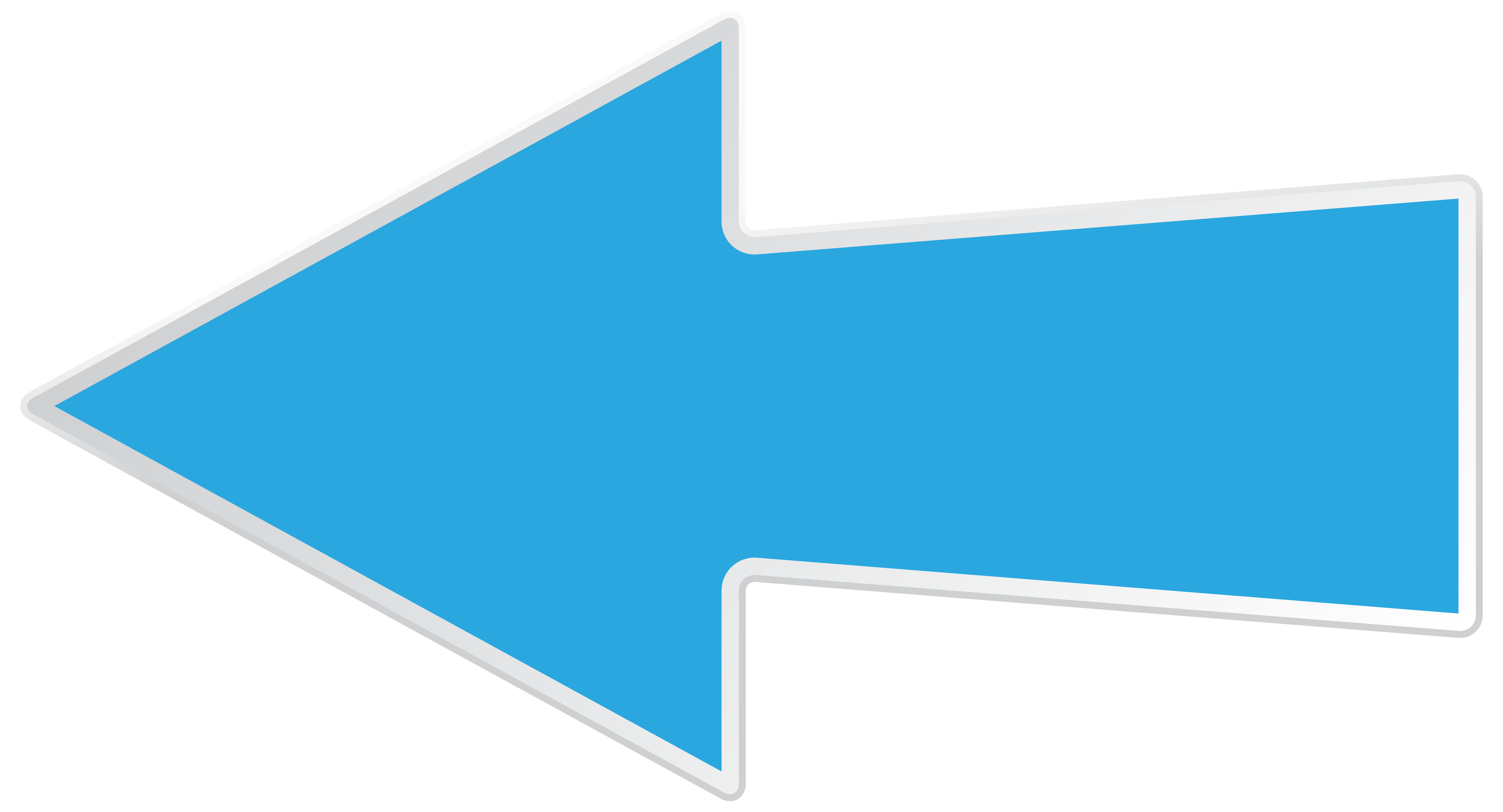 Blue Left Arrow Transparent PNG Clip Art Image