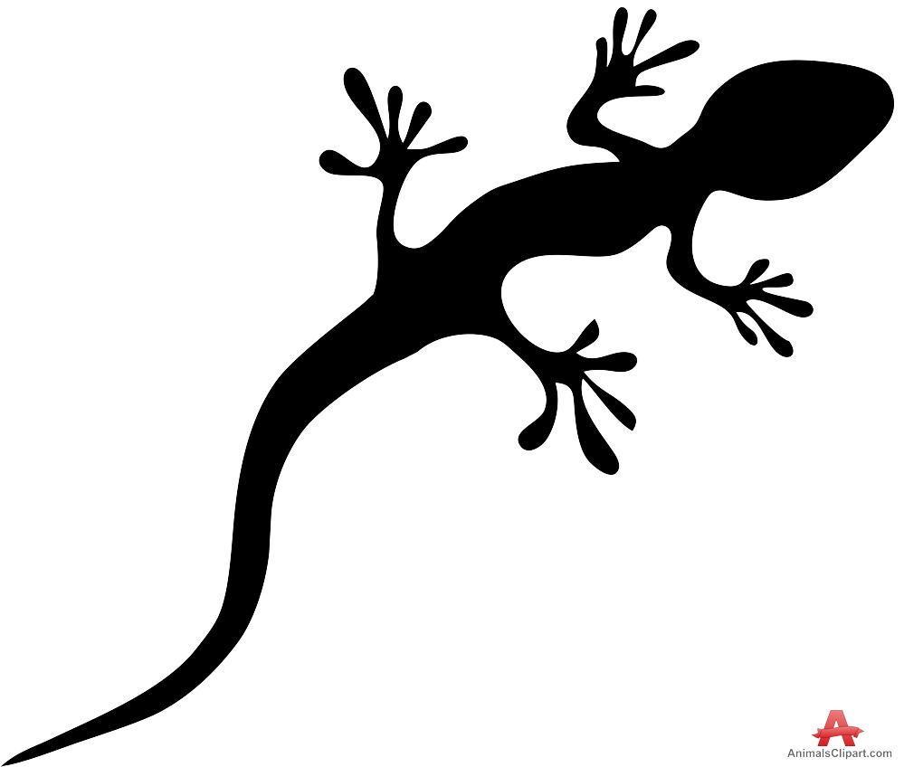 Common Lizard Silhouette Clipart | Free Clipart Design Download
