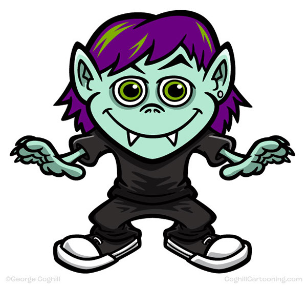 Cartoon Vampire Kid Character on Behance