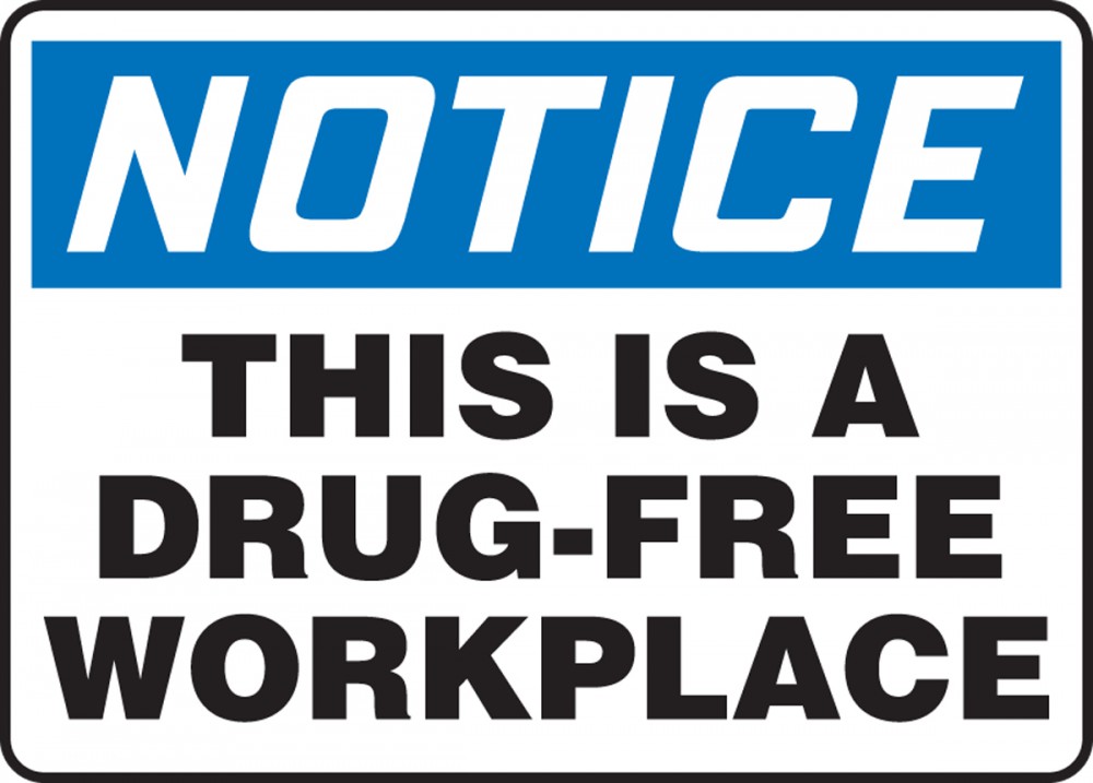 This Is A Drug-Free Workplace OSHA Notice Safety Sign MADM892