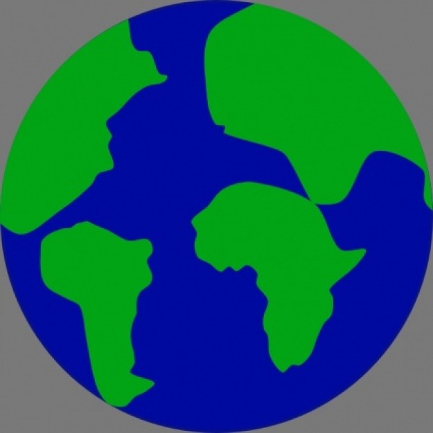 Jonadab Earth With Continents Separated clip art | Download free ...