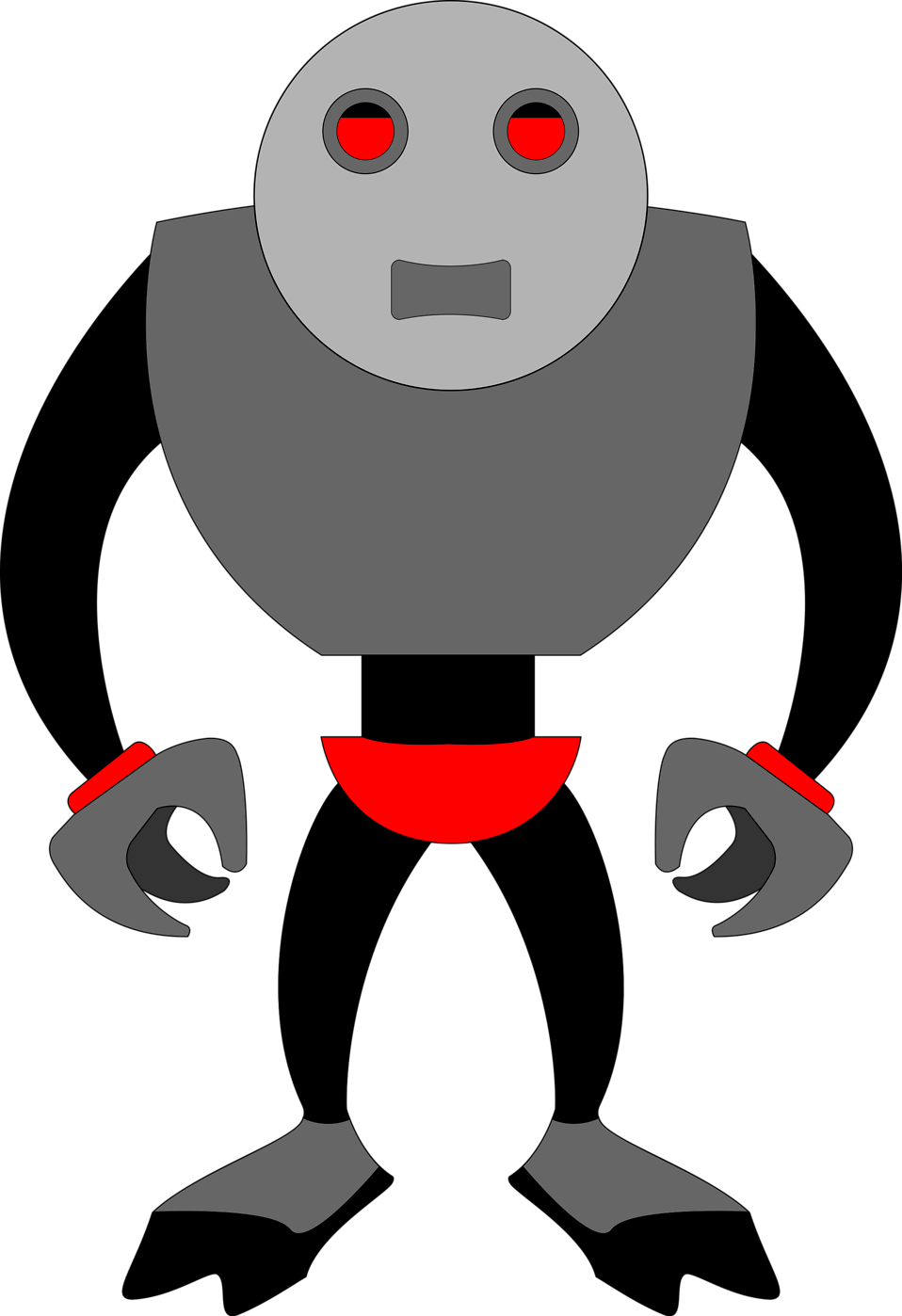 Robot | Free Stock Photo | Illustration of a grey cartoon robot ...