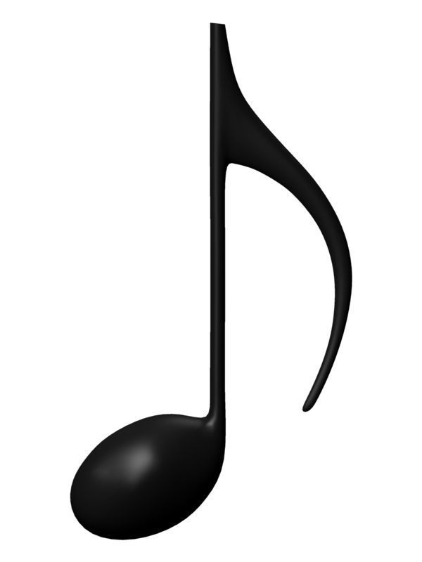 Music Note free 3D Model MAX OBJ 3DS | CGTrader.com