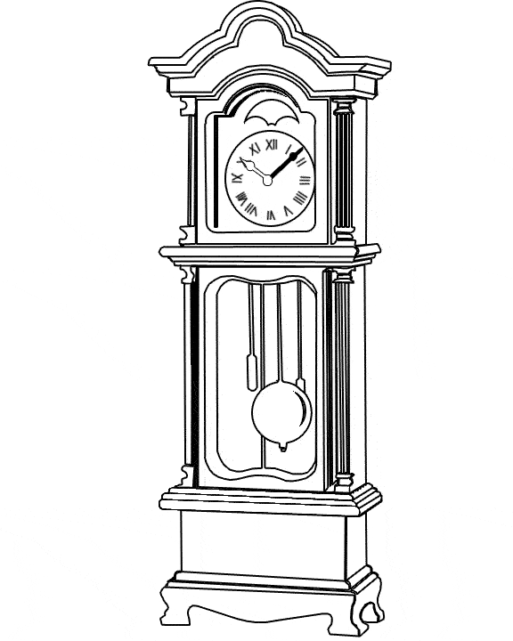 free clipart grandfather clock - photo #24