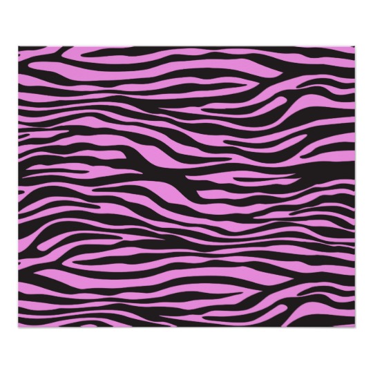 Animal Print, Zebra Stripes - Black Pink Poster | Zazzle