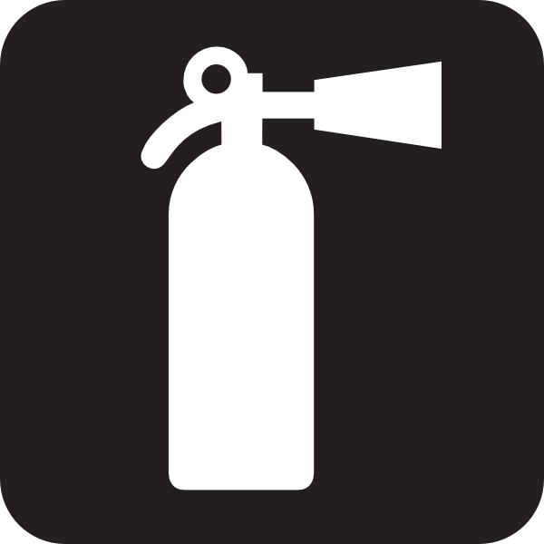 Fire Extinguisher Black Clip Art - vector clip art ...