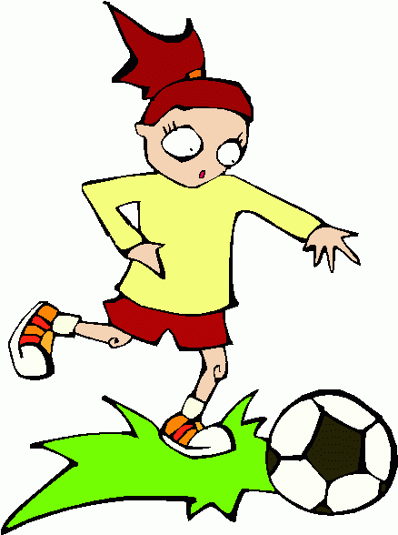 free clipart girl playing soccer - photo #31
