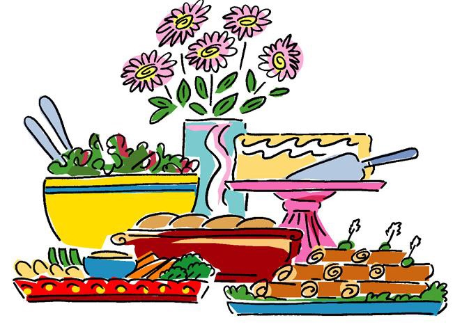Clipart of christmas potluck food