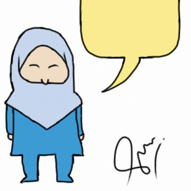 Mysura's Diary ;) — #cute #cartoon #sketch #iphone #me #muslimah ;)...