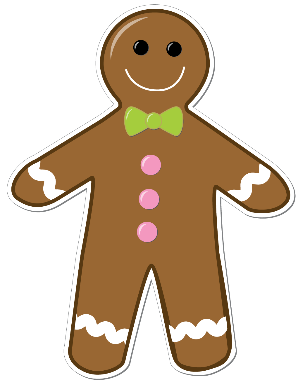 Free clipart gingerbread man outline