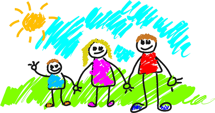 Family Cartoon Of 4 Clipart - Free to use Clip Art Resource