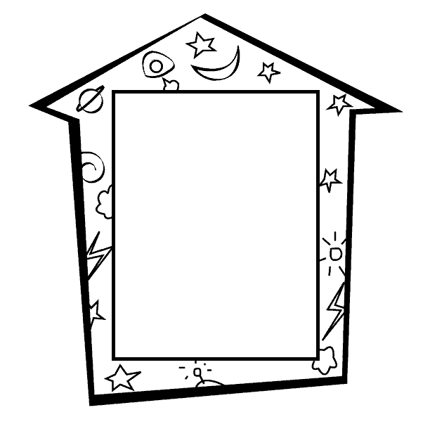Photo frame coloring pages