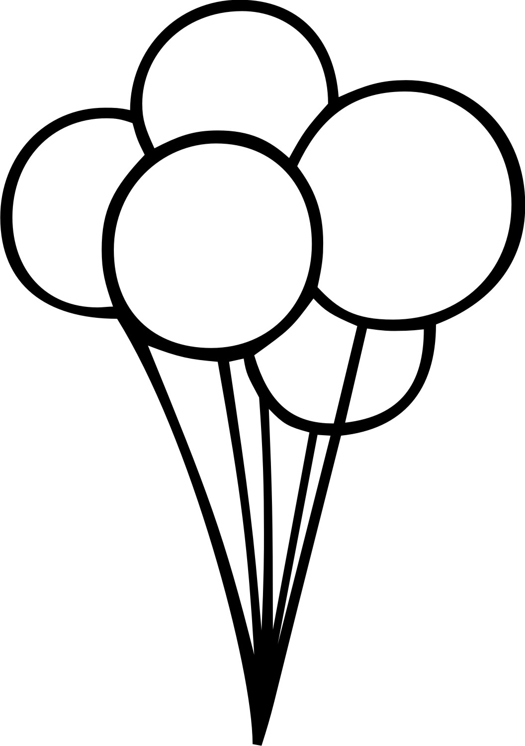 Balloon Black And White Clipart