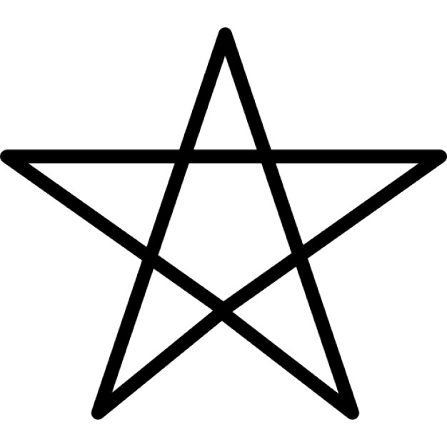 Pentagram symbol outline Icons | Free Download