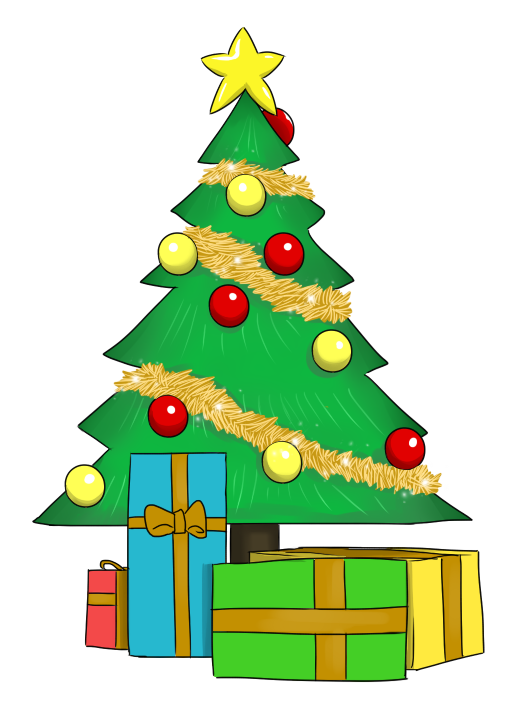 Christmas Tree With Presents Clipart - Free ...