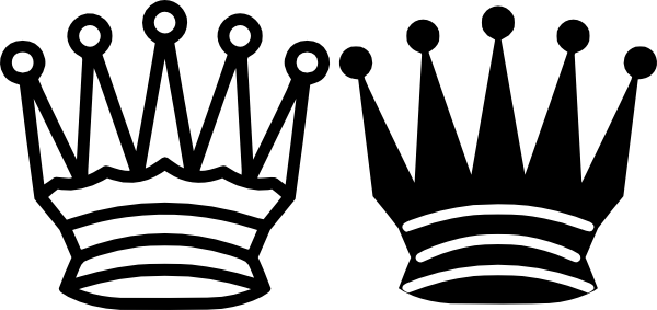 Chess Queen Crown clip art - vector clip art online, royalty free ...