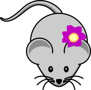 Rat With Flower Clip Art - vector clip art online ...