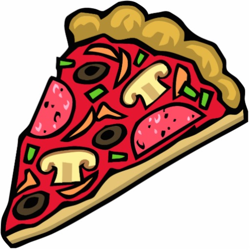 Mushroom and pepperoni pizza slice cut outs from Zazzle.