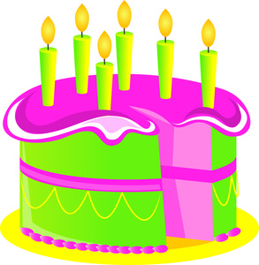 Birthday Cake Clipart Image - Birthday Cake with Candles
