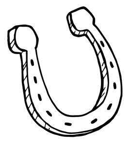 Horseshoe Cartoon Clipart Image - Cartoon Horseshoe Coloring Page