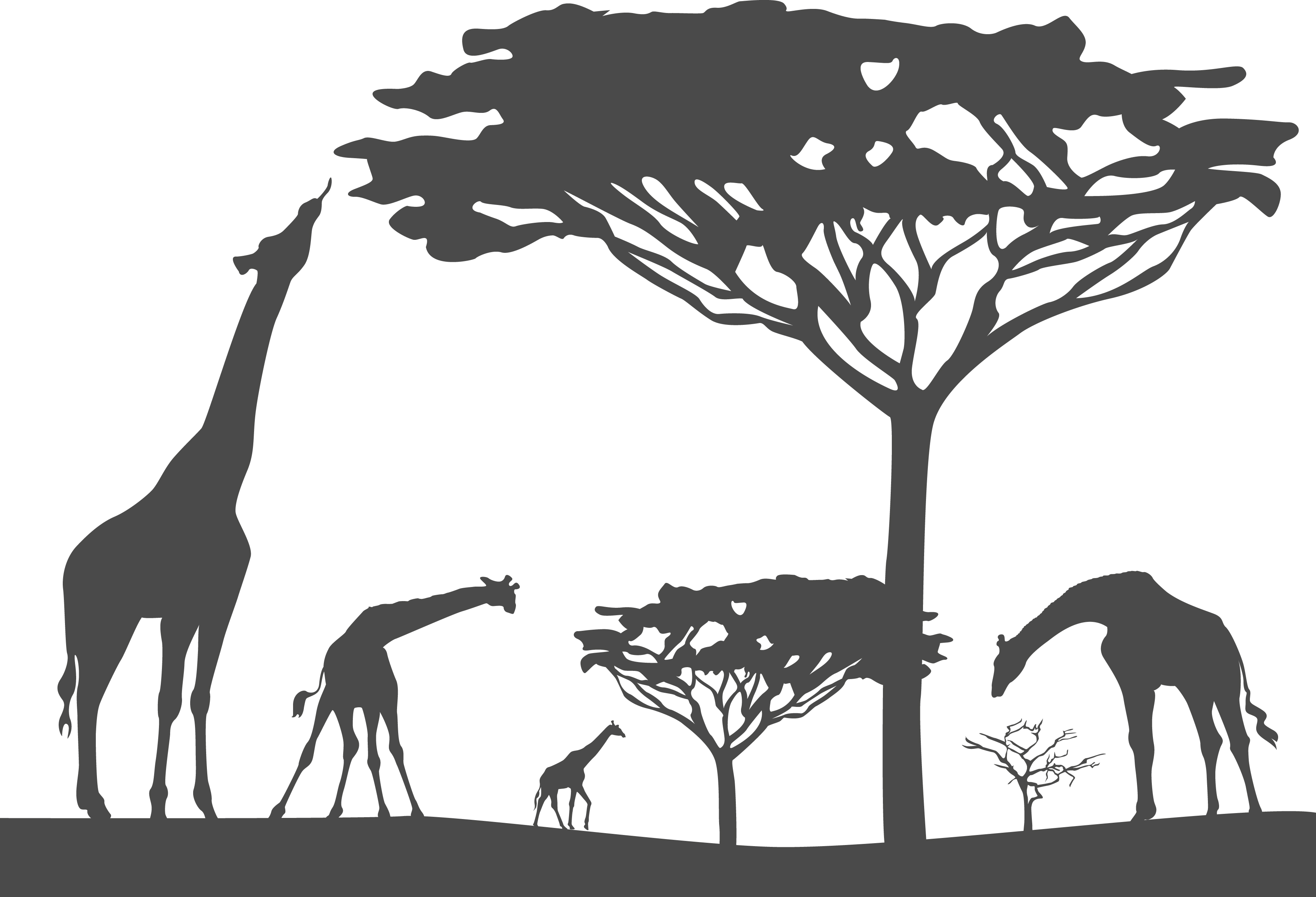 giraffe silhouette customwalldesigns