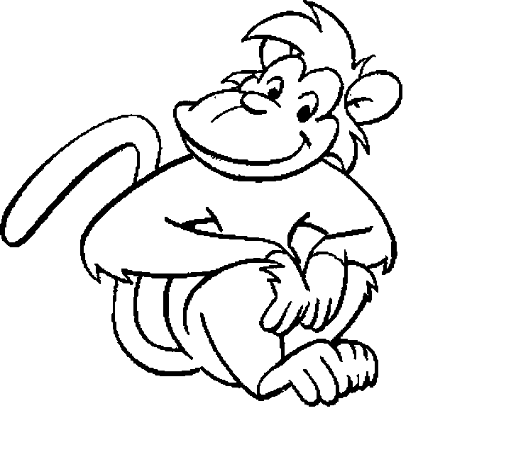 free black and white monkey clip art - photo #18